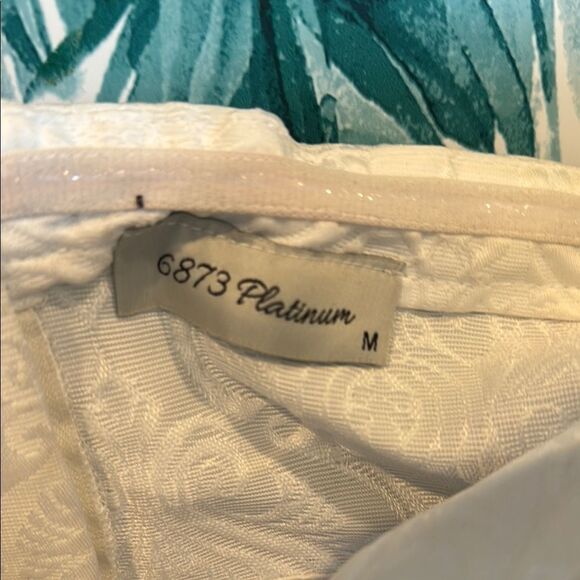 Elegant Embroidered Black and White Strapless Dress - Picture 2 of 10